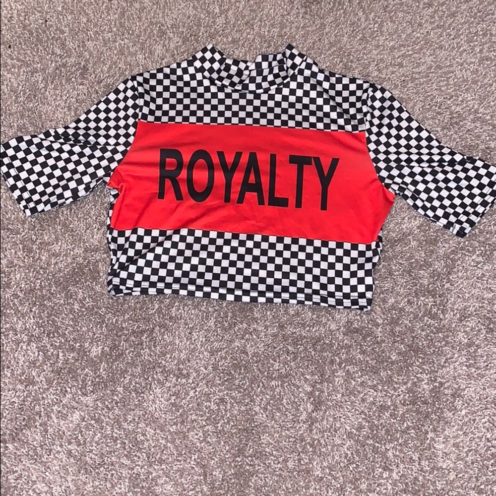 Checker board crop top